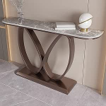 Leaceuv Konsolentisch,Eingangstisch,Schmaler Sofatisch,Kompakter Flurtisch,Beistelltisch Schmal,Konsolentische,Einfache Montage,f&uuml;r Wohnzimmer,Eingangsbereich und Flur(Brown2,120cm/47.2in)