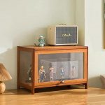 Witriolik vitriinakapp, elutoa kapp, naturaalne bambus + akr&uuml;&uuml;l k&otilde;rge kapp &otilde;ppet&ouml;&ouml;ks, k&ouml;&ouml;k, elutuba, kontoriks actionfiguuride, m&auml;nguasjade, kollektsiooni jaoks