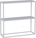 Rustikaler industrieller schmaler Sofatisch - Doppelst&ouml;ckige Schmiedeeiserne Konsole mit Regalen, kompakter Pr&auml;sentationsst&auml;nder f&uuml;r Wohnzimmer, Eingangsbereich, wei&szlig;es und schwarzes Design