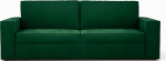 maison de reve - Leo diivanvoodi, 148 x 202 cm, 3-kohaline diivan magamisfunktsiooniga ja voodikastiga, diivanvoodi polsterdatud nurgas, 3-kohaline diivan - roheline