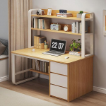 Moderner Computertisch mit 3 Schubladen, Gaming-Schreibtisch mit Ablagefl&auml;chen, Arbeitszimmertisch f&uuml;r Schlafzimmer und B&uuml;ro, stilvoller Arbeitsplatz f&uuml;r Produktivit&auml;t