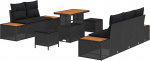 Gartensofa-komplekt 8 tk Schwarz Poly-Rattan Gartenm&ouml;bel Model3362859