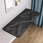 Generisch Klapptisch Wandmontierter Klapptisch mit Klappblatt, kompakter schwarzzer Esstisch f&uuml;r kleine R&auml;ume, 60 x 30 cm, ideaalne s&uuml;learvutite, majapidamiste jaoks, platzsparend, modernes disain