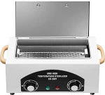 Sterilisaator instrumentidele, 220&deg;C 300W kuuma&otilde;hu steriliseerija desinfitseerimisvahend koos taimeri ja k&auml;epidemetega, kuuma&otilde;hu steriliseerija kosmeetika, jalahooldus stuudios, juuksurisalongis.