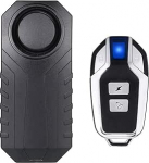 Mengshen traadita mootorratta jalgrattah&auml;ire vargusevastane alarm koos kaugjuhtimispuldiga IP55 veekindel 113 dB super valju (must)