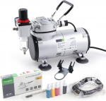 Airbrush Kit Fengda FD-18-2K with Compressor FD-18-2, Airbrush FE-130 and accessories