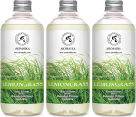 Room Fragrance Refill Bottle Lemongrass 1500 ml - Diffuser Refill Lemongrass 3 x 500 ml - Refill Aroma Diffuser - Natural Fragrance - Intensive & Long-Lasting Natural for Room - Kitchen