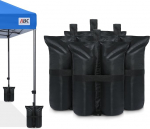 ABCCANOPY rasked Premium Instant Gazebo kaalukotid - komplekt 4-18kg mahutavusega koti kohta Black-Plus