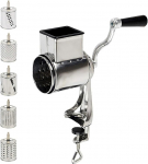 Manual Vegetable Slicer Grater 5 x Interchangeable Drums Potato Stainless Steel Drum Cutter Vegetable Slicer Nut Mill for Vegetables, Carrots, Nuts