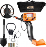 VEVOR Metal Detector Kit for Adults, Multifunctional Professional Detector with 2 Modes, Metal Detector, Waterproof 8 Inch Coil for Greater Depth, with Shovel and Carry Bag