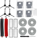 Roborock Qrevo Master/Roborock P10S Pro tolmuimeja robotiga &uuml;hilduvad varuosad, osad, peahari, k&uuml;lgharjad, tolmukogumiskott, HEPA-filter, mopi tarvikud (18 tk)