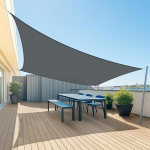 UMI Awning, Waterproof, 2.5 x 4 m, Rectangular Sun Protection, Weather Protection, PES Polyester Awning, Canopy, 95% UV Protection with Ropes for Garden, Balcony, Patio, Anthracite
