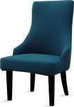 Liykimt Stretch-Schonbezug f&uuml;r Seitenst&uuml;hle mit Armlehnen, waschbar, gepolsterter Sessel, Esszimmerstuhl mit genageltem Rand, f&uuml;r Esszimmer, Wohnzimmer, 1er-Set, Pfauenblau
