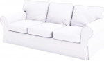 Good Life The Ektorp 3 Seat Sofa Cover Replacement is Made to Measure for Ektorp Sofa Cover, A Ektorp Sofa Slipcover Replacement Dense Cotton White