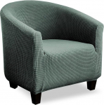 V-TIMMIX Club Chair Cover, Stretch Sofa Slipcover, 1 Piece, Couch Furniture Protector, Jacquard Spandex, Armchair Covers (Dark Cyan)