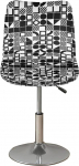 Highdi Stuhlhussen Barhocker Bez&uuml;ge Barstuhlbezug Stretch mit R&uuml;ckenlehne 2/4/6 St&uuml;ck, 3D-Geometriedruck Hussen f&uuml;r Barhocker Bar Waschbarer Stuhl Abdeckung (6 St&uuml;ck,Schwarze Kollektion)