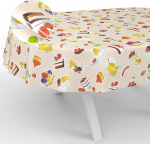 &Otilde;lilina laudlina, pestav, &otilde;lilina, aialina, v&auml;ljas, sees, ovaalne, 240 x 140 cm, l&otilde;igatud servaga, magustoit, beež