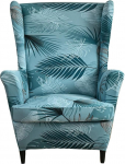 EBETA Wing Chair Cover, 2-osaline tugitooli visked, elastsed diivanik&auml;epidemete katted, kaitsev kate lugemistoolide jaoks, l&otilde;&otilde;gastav tool koos istmekattega (Pinellia ternata)