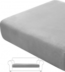 UNBBRRL diivanil istmepadja katted, diivanipadja kaitsekatete komplekt, Stretch Velvet, libisemiskindlad diivanipadjakatted, asenduskaitse &uuml;he padja jaoks (helehall, suur 3-kohaline)