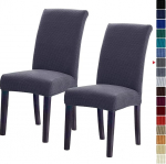 Howhic s&ouml;&ouml;gituba Stretch Chair Covers Set of 2 eemaldatav pestav s&ouml;&ouml;gitool Slipcovers s&ouml;&ouml;gitool istme kaitsja Great Home Decor ja Bankett polsterdus (Charcoal, 2 t&uuml;kki)