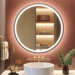 LED-sensoriga peegel, &uuml;mmargune inimkeha induktsiooniga kosmeetiline peegel, valgustatud, timmitav, uduvastane, IP44 veekindel, vannitoa seinale paigaldatav peegel (80 cm)