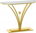 Konsoollaud, kitsas k&uuml;ljelaud, sissep&auml;&auml;sulaud t&ouml;&ouml;stuslikus stiilis, metallraam, konsoollaud, konsoollaud, diivanilaud, elutuppa, sissep&auml;&auml;sualasse, esikusse (kuldne, 80 cm / 31.4 tolli)
