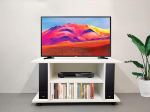 Henor laud ratastega puit 100 x 40 x 52,5 cm 360&ordm; p&ouml;&ouml;rlevad rattad piduriga Matt valge
