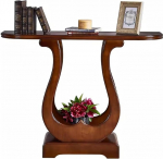 Konsoollaud talumajapidamise konsoollaud esikusse, kitsas pikk sissep&auml;&auml;sulaud koos riiuliga elutuppa, rustikaalne vintage diivanilaud esikusse ( V&auml;rv : pruun, suurus : 35.4X11.8X31.5