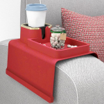 Sofa Drink Holder Armrest Drink Holder, Silicone Couch Drink Holder Armrest Organiser Holder for Armchair Couch Sofa (Red Upgraded)