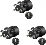 Goobay kaitsev kontaktpesa L&otilde;una-Aafrika pistikupesa vooluadapteri reisimisadapter, 1 tk, 95412 (3 tk)