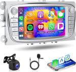 Motorsi Wireless Carplay autoraadio Ford Focus II S-Max Mondeo Galaxy II-le, 9-tolline 2+64G Android autoraadio Android Car/Touch Screen/Bluetooth/GPS/SWC/WiFi/Mirror Link/FM/RDS/HiFi/Mic + tagumine vaade