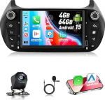 4GB+64GB Android Auto Autoradio f&uuml;r FIAT Fiorino 2008-2016 Con Carplay, 7 Zoll Stereo Con GPS Navi, WiFi, Bluetooth, RDS/FM Radio, USB, EQ, Mirrorlink, Canbus + Tagkamera & MIC