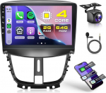 Rimoody 2G + 64G Androidi autoraadio Peugeot 207 2006-2015 9-tolline puuteekraaniga autoraadio koos traadita Carplay Androidi autonavigatsiooniga GPS peeglilink Bluetooth FM/RDS/EQ raadio WiFi USB + tagurdamine