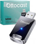 OTTOCAST Mini Carplay traadita adapter, 2026, 2-in-1, teisendab juhtmega CarPlay/Android auto traadita, Plug & Play, kompaktne metallist disain, automaatne taas&uuml;hendus