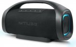 MUSE 300 Watt must kaasaskantav Bluetooth-k&otilde;lar, pritsmekindel, v&auml;rvimuutuvate LED-tuledega, juhtmevaba ja stereopaaride &uuml;hendamine, ideaalne v&auml;litingimustes, veekindel (IPX6)