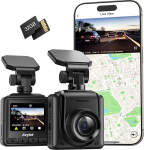 2K Dash Cam Front WiFi 64G SD kaardiga, autokaamera rakendus, v&auml;line GPS moodul, 170&deg; lai nurk, &ouml;ine n&auml;gemine, 24-tunnine parkimisrežiim, liikumistuvastus, G-sensor.