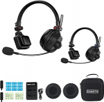 cametv Waero-PRO 1.9GHz traadita intercom peakomplektide s&uuml;steem m&uuml;rasummutus A / B grupp 1700ft (518m) nullil&auml;hedane viivitus 2 inimese meeskonna kommunikatsioon kiriku paadis&otilde;idu TV filmi tootmise droon (2PCS)