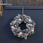 Marco Paul kunstlik j&otilde;ulukirme rippuv kaunistus Frost Pine 30cm Home Decor Puidust t&auml;hed m&auml;nni k&auml;bid rustikaalne j&otilde;ulukaunistus