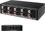 Audio Switcher, Audio Switch 4 in 1 Out, Audio Switch 3,5 mm Aux + RCA L/R, Bidirectional Audio Switcher, Audio Selection Box, Video Audio Splitter k&otilde;rvaklappidele, Phono, k&otilde;larile.