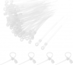 hankimise kaart Kaabli sidemed kruviaukudega 4-tolline nailonist klamber kaabli sidemed traat 40kg kodu aed siseruumides v&auml;ljas valge pakend 200-st