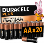 Duracell Plus AA Mignon leelispatareid, 1,5 V LR6 MN1500, 20 tk.