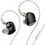 TRN VX PRO+1DD+8BA HiFi k&otilde;rvaklapid mikrofoniga, 2-poldiline eemaldatav kaabel ja k&otilde;rgresolutsiooniline heli (3,5 mm/Pearl Black)