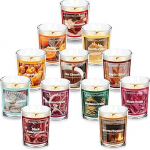 SCENTORINI L&otilde;hnak&uuml;&uuml;nlad klaasist j&otilde;ulukalendri kinkekomplekt, 12 l&otilde;hnak&uuml;&uuml;nla, tagasiarvestus j&otilde;ulukalender 2025, sojavaha aroomiteraapia k&uuml;&uuml;nlad j&otilde;ulukaunistuseks