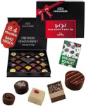 Hallingers God Jul och Gott Nytt &Aring;r - 24 Manufaktuuri &scaron;okolaadist uusaasta kingitus Elegantne FirstClass K&auml;sitsi valmistatud ilma alkoholita peenestatud kakaost uusaasta (karbis) - Lihav&otilde;tte kingitused lihav&otilde;ttep&uuml;hade korv lihav&otilde;ttemunad
