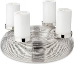 EDZARD Verona advendip&auml;rg, h&otilde;bedane, nikeldatud roostevabast terasest, kaasaegne advendikomplekt (ilma klaasideta), l&auml;bim&otilde;&otilde;t 30 cm, k&otilde;rgus 10 cm, sobib k&uuml;&uuml;naldele l&auml;bim&otilde;&otilde;duga 7 cm, sobib ideaalselt Corneliusele