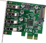 CY Card Low Profile 4 Ports PCI-E to USB 3.0 HUB 5Gbps PCI Express Expansion Adapter 5Gbps emaplaadile