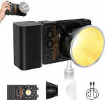 ZHIYUN Cinepeer CX100 100W LED Video Light with 4500 mAh Battery, COB Bi-Colour Video Light, 2700K-6500K, 3840 Lux, CRI 96+, TLCI 97+, 710g Portable Video/Photo/Streaming/Camera Light