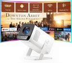 Miniprojektor ja ametlik litsentseeritud rakendus: XuanPad White Smart Projector 4K Support 20000 Lumens koos WiFi ja Bluetoothiga, kaasaskantav Native 1080P v&auml;liprojektor 360&deg; stendiga