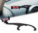 Heinmo Auto 360 kraadi mobiiltelefoni hoidja joogihoidja Satnd Stand Cradle jaoks Cooper Clubman Countryman R55 R56 R60 R61 F54 F55 F56 F60 (R60 R61 rooliratas vasakul, punane)
