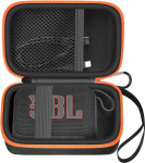 Kandekott &uuml;hildub JBL Go 4 - kaasaskantav Bluetooth k&otilde;larikarp Pro Sound, ka Go 3/Go3 Eco/Go2 veekindla juhtmevaba minik&otilde;lari jaoks - ainult kohver (must)